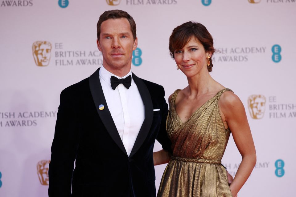 benedict cumberbatch and sophie hunter arrive at the 75th british academy of film and television awards bafta at the royal albert hall in london march 13 2022 reuters