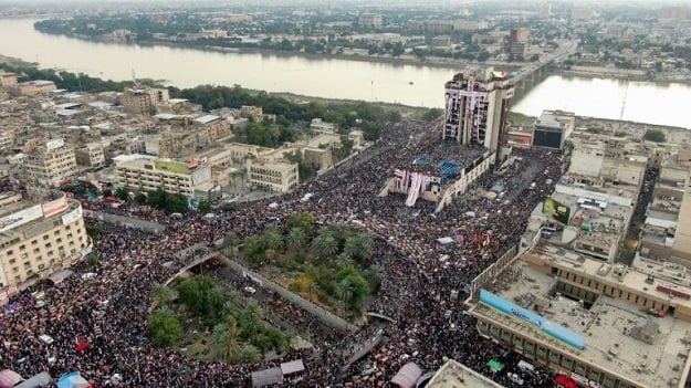 Baghdad's Tahrir Square has become a social experiment where conservative norms no longer apply.PHOTO: AFP