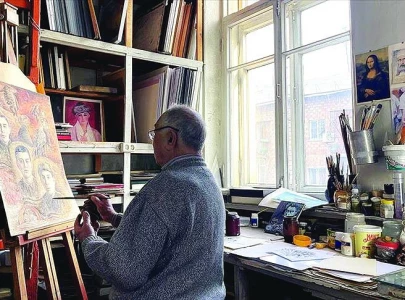 uyghur artist reflects on kyrgyz author s works