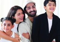 the actor shared a sweet family portrait in which they coordinated in crisp white outfits photo instagram