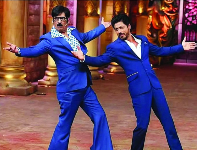 shakeel and shah rukh on comedy nights bachao photo file shakeel and shah rukh on comedy nights bachao photo file