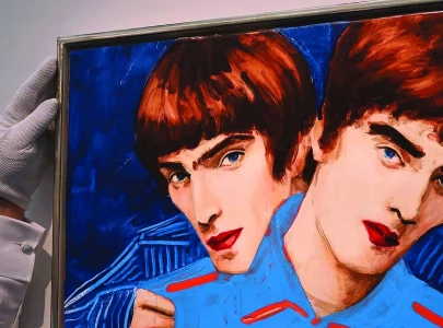 portrait of oasis brothers to go on sale in london portrait of oasis brothers to go on sale in london