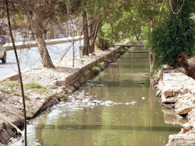 inundated in qasimabad flood means walking through human waste