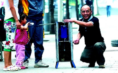 inventing necessities chinese man builds underwear washing machine