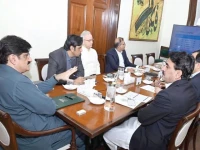 cm presides over a meeting to approve land allocation for a water treatment plant in hyderabad photo express