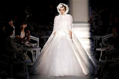 subdued elegance with ruffles and fringe at chanel