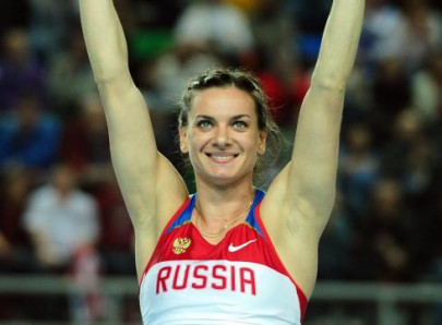 athletics russian pole vaulter wins french meet