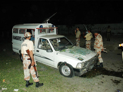 one dead six injured in blast on rangers vehicle one dead six injured in blast on rangers vehicle