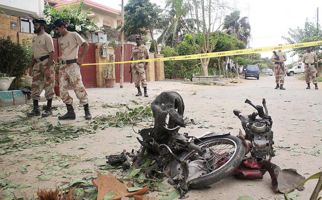 bomb near consulate rangers were target of blast say police bomb near consulate rangers were target of blast say police