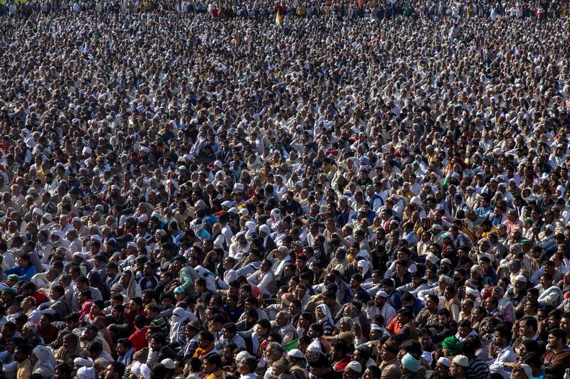 people attend a maha panchayat or grand village council meeting as part of a farmers protest against farm laws at bhainswal in shamli district in the northern state of uttar pradesh india february 5 2021 photo reuters