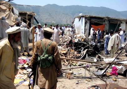 9 killed 23 injured in bajaur market blast