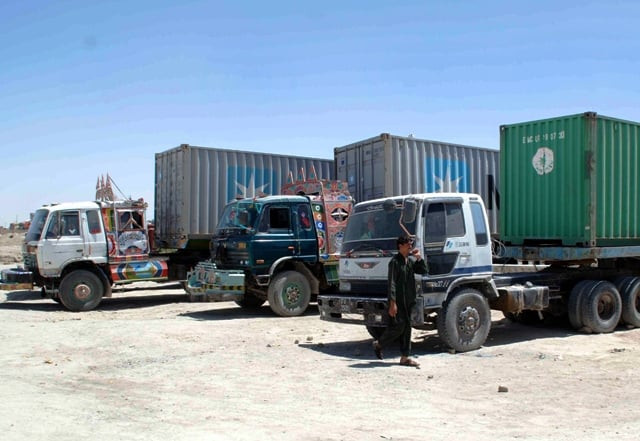 nato trucks suspended for 5th day at torkham