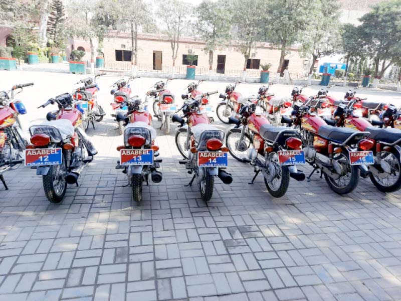 a view of ababeel squad motorcycles to be used by the newly formed patrol force in the city photo express