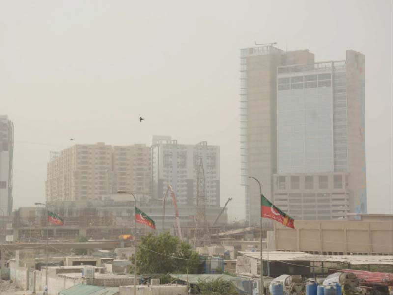 karachi s temperature soared past 40 degrees celisus on saturday when the city recorded the highest aqi of 176 which is deemed unhealthy photo ppi