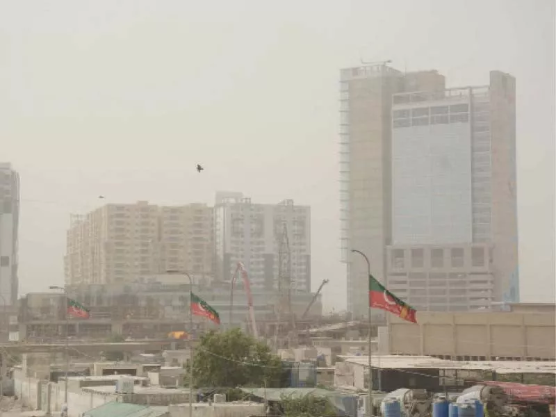 karachi s temperature soared past 40 degrees celisus on saturday when the city recorded the highest aqi of 176 which is deemed unhealthy photo ppi karachi s temperature soared past 40 degrees celisus on saturday when the city recorded the highest aqi of 176 which is deemed unhealthy photo ppi