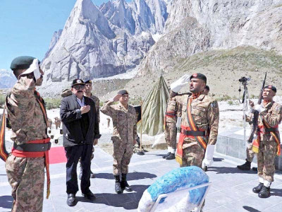 sheikh rashid visits siachen gyari frontline sheikh rashid visits siachen gyari frontline
