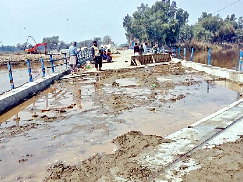 workers worked day and night to complete the bridge that was closed to traffic five months ago photo express