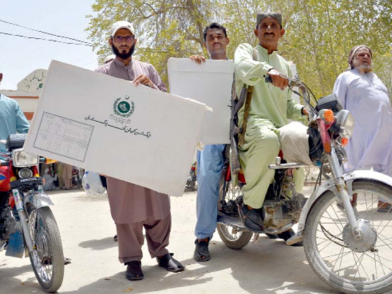 staff transports election material ahead of lg polls in dera allah yar khan photo online