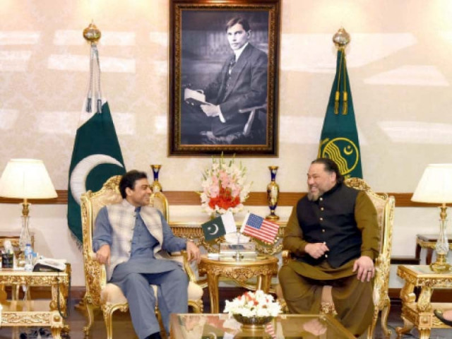 punjab chief minister hamza shahbaz and united states consul general william k makaneole exchange views during a meeting on friday photo express