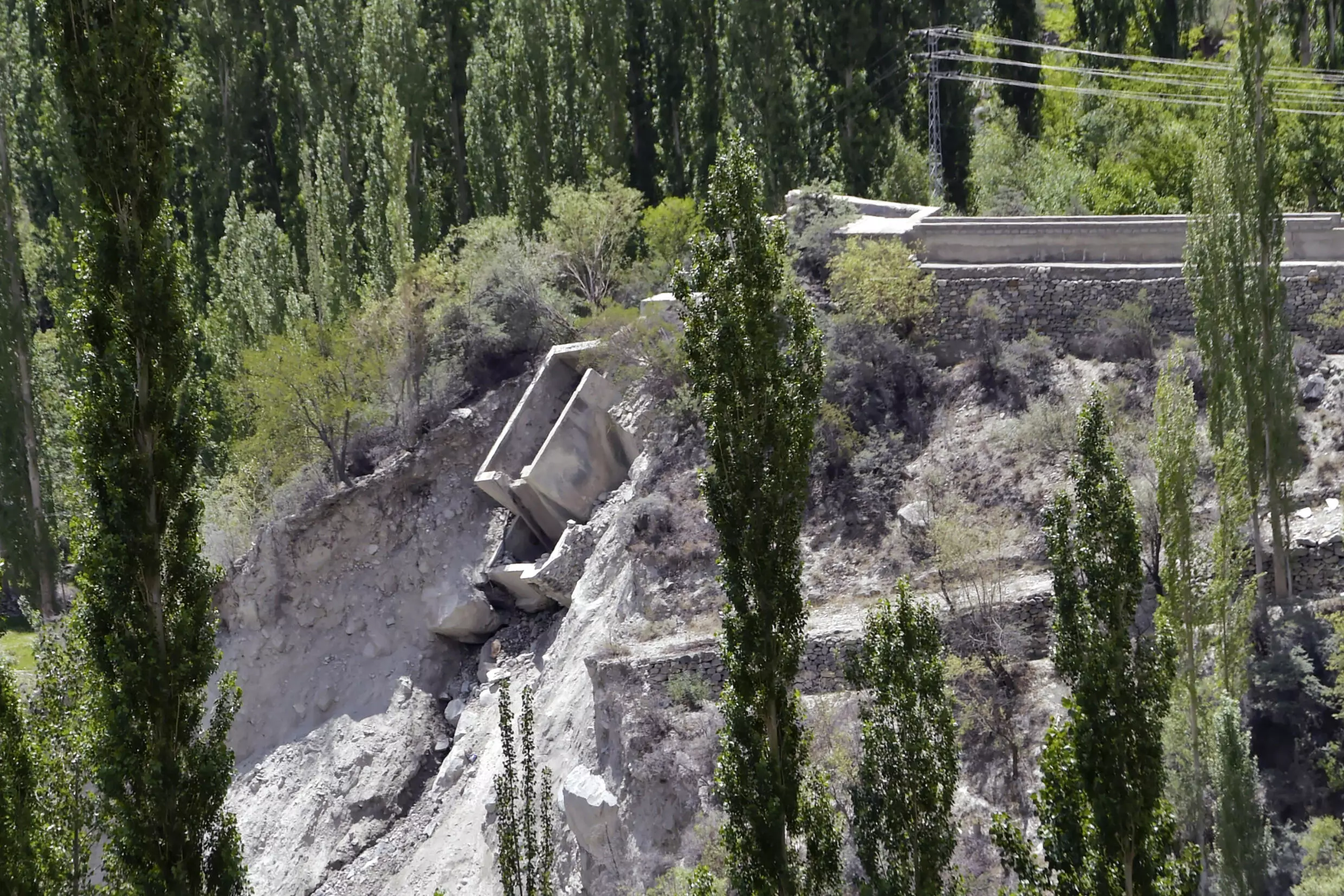 Two small hydro plants were washed away in the flood that struck Hassanabad. AFP