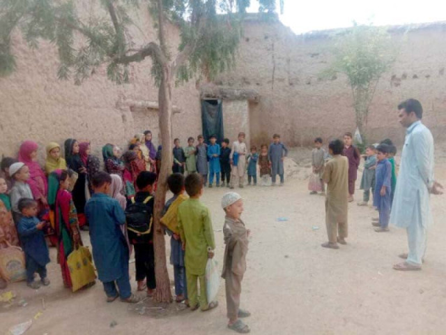 girls and boys gather at a community school established at a dilapidated mud house in mandal photo express girls and boys gather at a community school established at a dilapidated mud house in mandal photo express