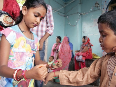 raksha bandhan for women without brothers deities get rakhis on their wrists
