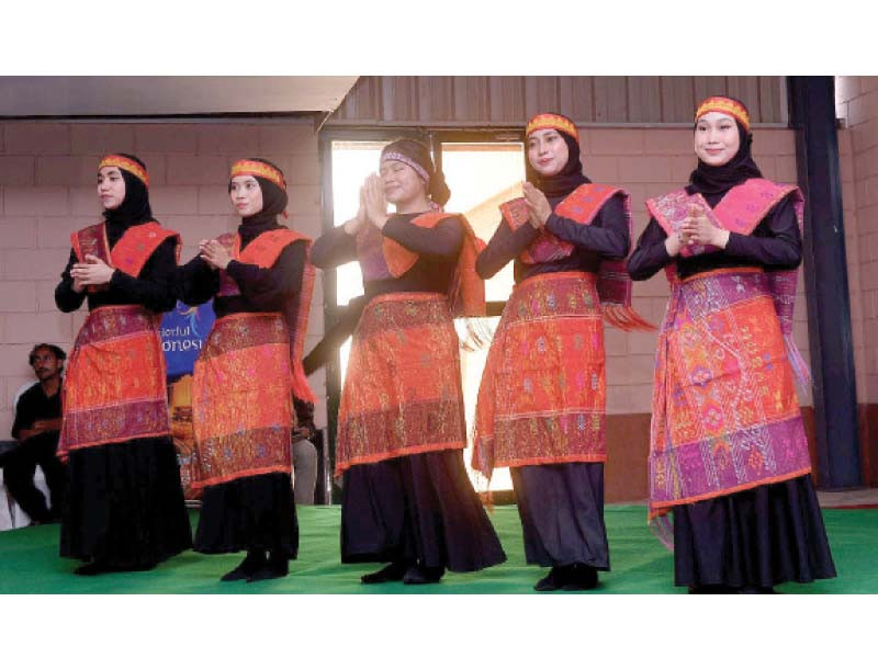 indonesian performers present a traditional dance at my karachi expo opening photo nni