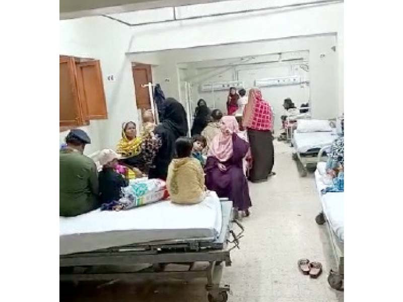 patients wait for doctors at a ward in the sindh government hospital liaquatabad photo express