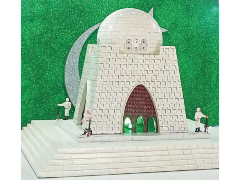 a model of quaid s mazaar made by panaflex painter haq nawaz photo express