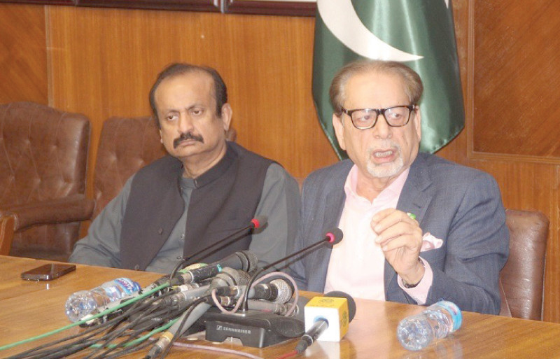 muhammad ahmed shah speaks during a press conference on tuesday photo express