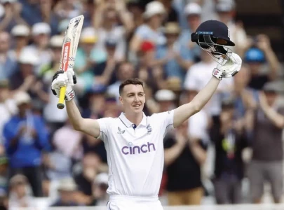 brook leads england into strong position