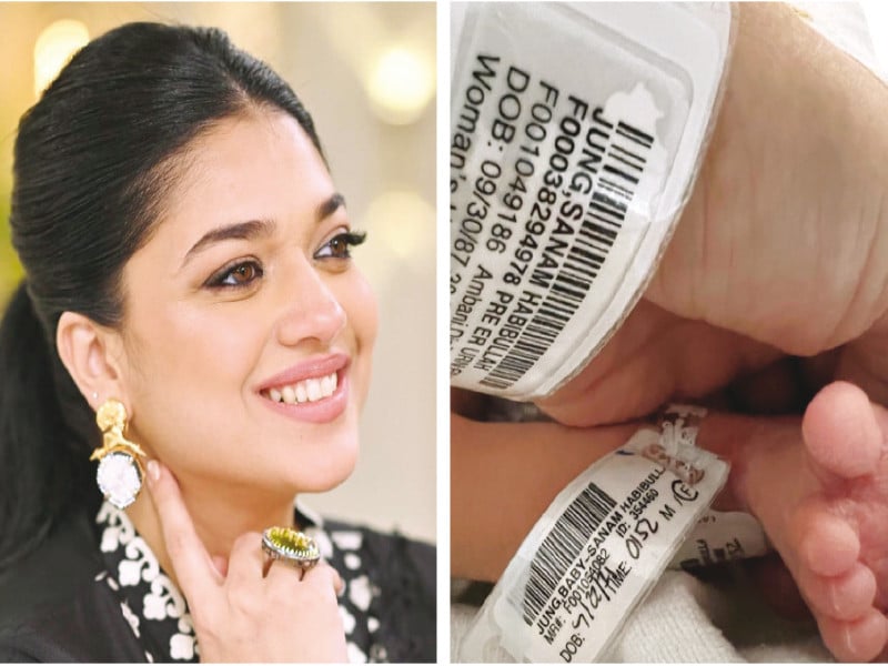 the alvida star took to social media to post a touching photo that highlighted the special tags adorning her wrist and her baby s foot photos file