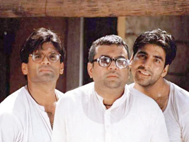 shetty rawal and kumar in a still from hera pheri photo file shetty rawal and kumar in a still from hera pheri photo file