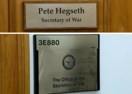 secretary of war plaques installed at pentagon after trump s renaming order secretary of war plaques installed at pentagon after trump s renaming order