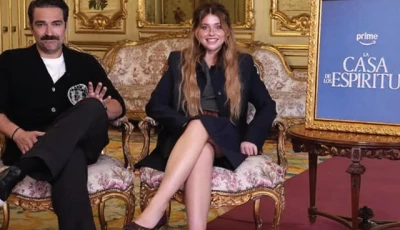 actors alfonso herrera and nicole wallace speak about the house of the spirits during an interview photo reuters