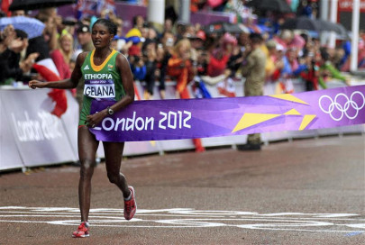 athletics gelana wins women s marathon