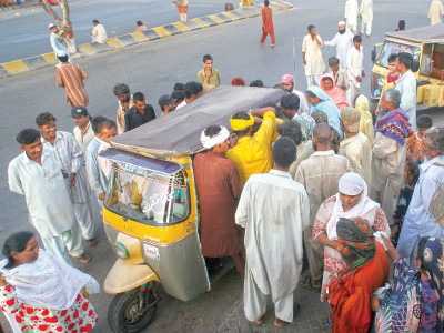 rickshaws taxis on the roads without fitness certificates meters