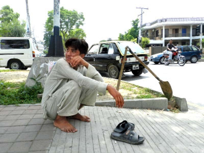 sweat and fading hopes are all a typical day has in store for daily wagers