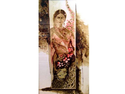 a display of paintings and crafts to showcase diverse talent