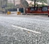 ice pellets blanket a road in lahore as an unseasonal hailstorm hit the provincial metropolis photo app