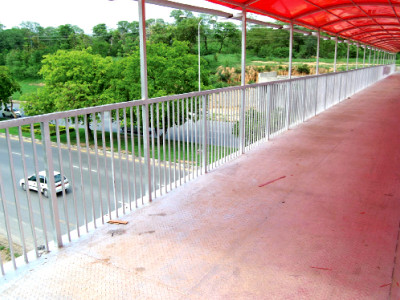 better late than never much awaited overhead bridge opens for pedestrians