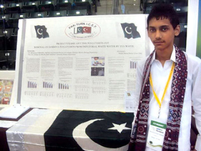 khairpur student wins prize for using tea to clean wastewater khairpur student wins prize for using tea to clean wastewater