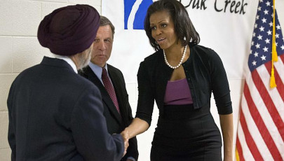 michelle obama visits sikh temple victims family