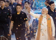 india s prime minister narendra modi greets his supporters as he arrives at the bjp headquarters in new delhi photo reuters