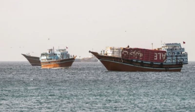 vessels are seen in the strait of hormuz off musandam oman photo reuters