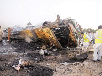 bomb attack on bus kills three pilgrims in mastang