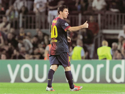 champions league messi helps barca to very important win