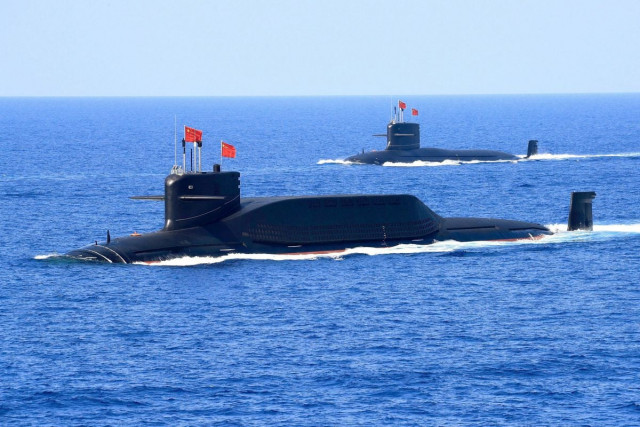 a nuclear powered type 094a jin class ballistic missile submarine of the chinese people s liberation army pla navy is seen during a military display in the south china sea april 12 2018 picture taken april 12 2018 photo reuters a nuclear powered type 094a jin class ballistic missile submarine of the chinese people s liberation army pla navy is seen during a military display in the south china sea april 12 2018 picture taken april 12 2018 photo reuters