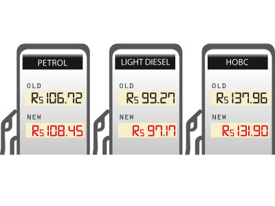 petrol price rises up to rs108 45 per litre