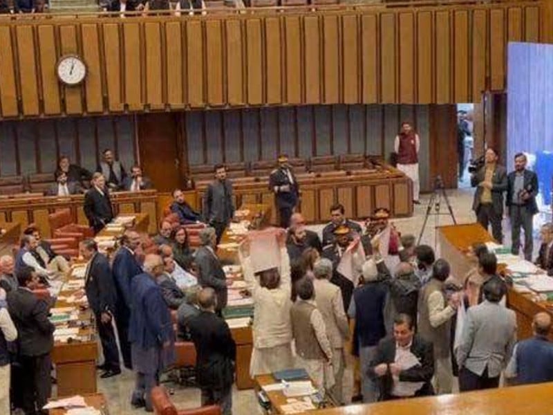 senate passes key bill after pti pml n clash